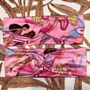 Last 1! Barbie twist front pink headband new